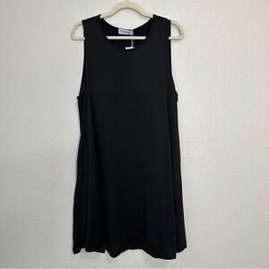 NWT Flycurvy Sleeveless Black Stretchy Side Pockets Dress, Sz XL